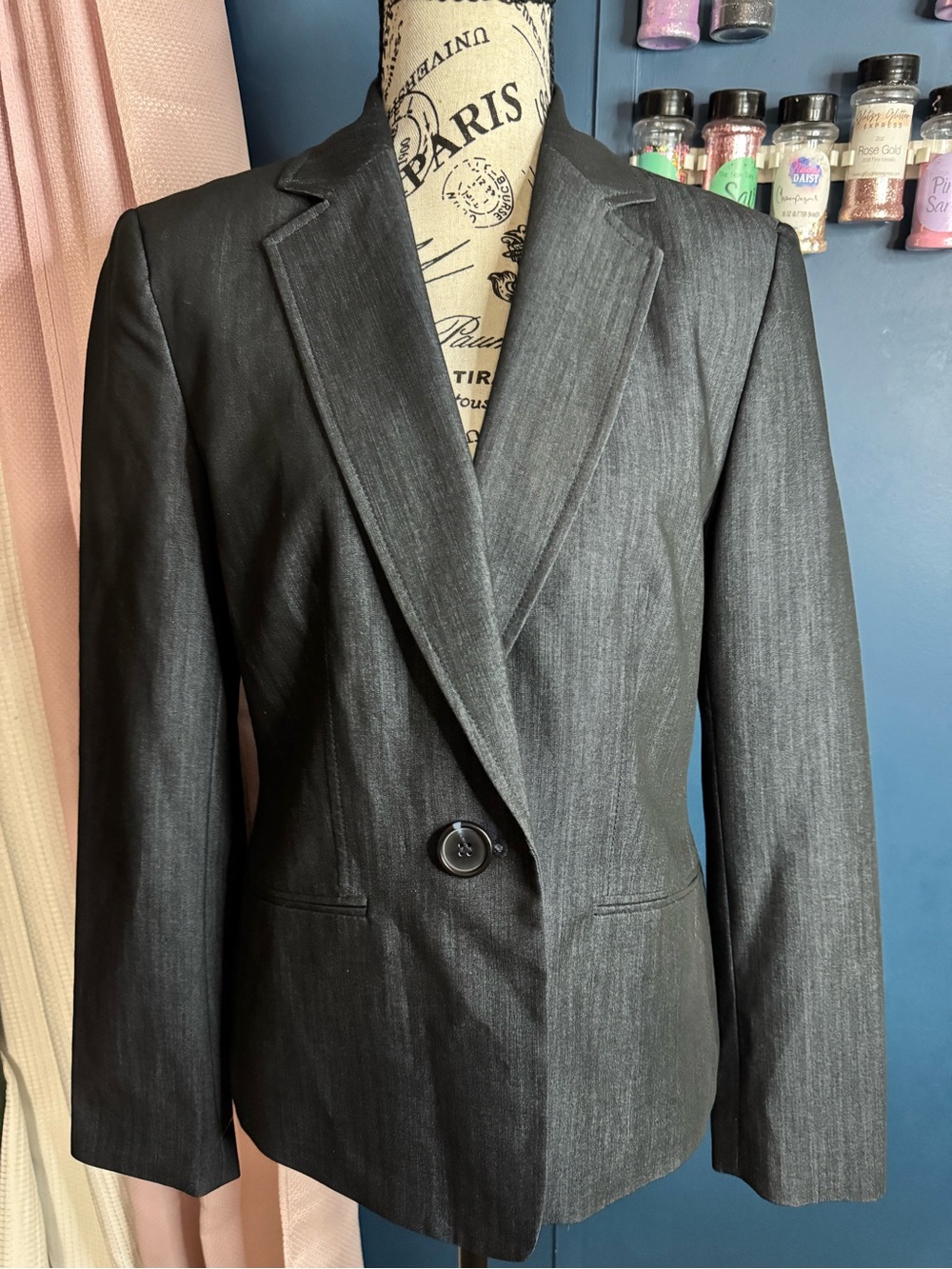 Jones Studio Charcoal Single-Button Women's Blazer